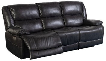 Porter Ennis Charcoal AirHyde Triple Power Reclining Sofa