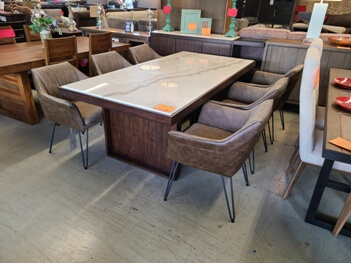 Modus Ennis Marble Dining Table (blemish)