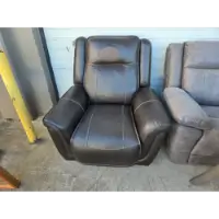 Espresso Leather Dual Power Recliner (blemished)