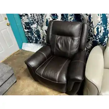 Espresso Leather Dual Power Recliner