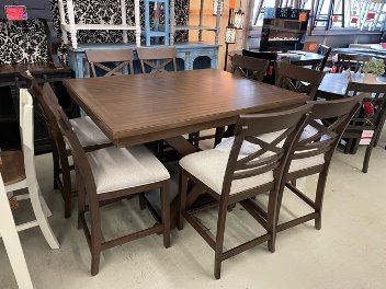 Northridge Home Collins Counter-Height Dining Set with 8 Barstools (blemished)