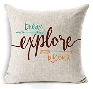 Dream, Explore, Discover Throw Pillow