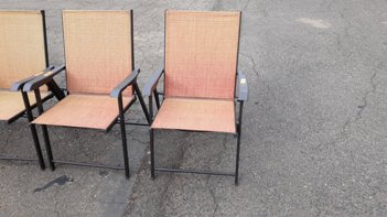 Red Outdoor Folding Chair (faded)