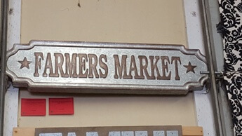 CBK Farmers Market Galvanized Wall Sign