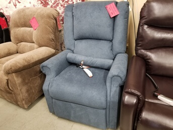 Mega Motion MM101 Lay-Flat Lift Chair in Felix Navy