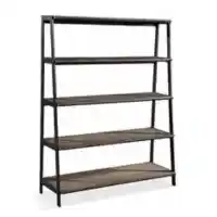 Modus Finch Black Metal & Hardwood Bookcase