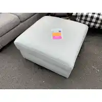 Jason Furniture Florida Light Grey Leather Storage Ottoman