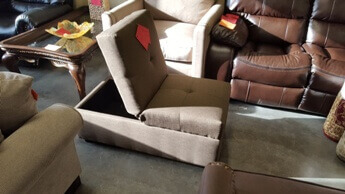 Homelegance Brown Tweed Storage Ottoman/Chair