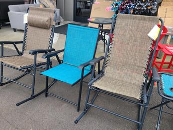 Outdoor Turquoise Mesh Folding Chair