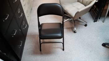 Black Metal Folding Chair