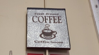 CBK Fresh Brewed Coffee Hardwood & Metal Wall Sign