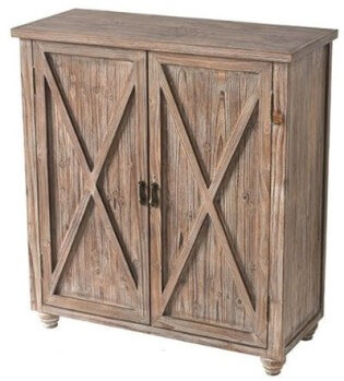 Crestview Distressed Hardwood Console with X Accents