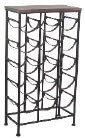 Crestview Hardwood & Scrolling Iron Wine Rack