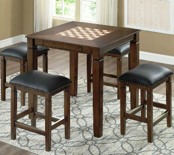 Well Universal Counter-Height Game Table with 4 Backless Barstools (blemish)