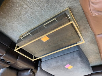 Hammary Dark Brown & Gold Coffee Table Base