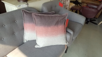 CBK Washed Red Ombre Striped Throw Pillows (set of 2)