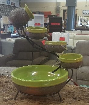 Lime Green Ceramic Fountain