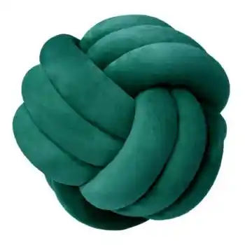 Green Knot Throw Pillow
