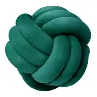 Green Knot Throw Pillow