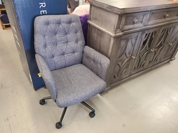 Variegated Grey Fabric Desk Chair