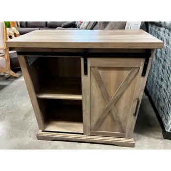 Stanley Ranger Grey 32-Inch Sliding Barn Door Console Cabinet