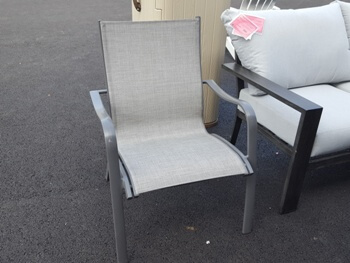 Grey Mesh Outdoor Chair