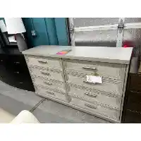 Cascade Grey Finish Hardwood 8-Drawer Dresser