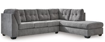 Ashley Mapleton Grey 2-Piece Sectional with Right-Hand Chaise