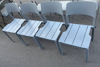 Grey Metal Outdoor Chair
