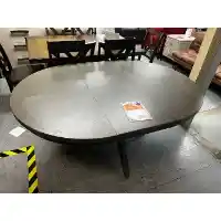 Legacy Greystone Round Pedestal Dining Table with Leaf (blemished)