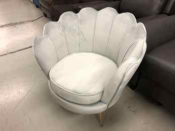Parisian Grey Velvet Accent Chair