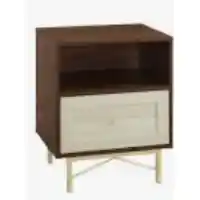 Stanley Ranger Dark Walnut & White Poplar Nightstand with 1 Drawer