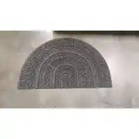 Black Half-Round Outdoor Mat