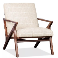Jonathan Louis Heflin Parchment Accent Chair