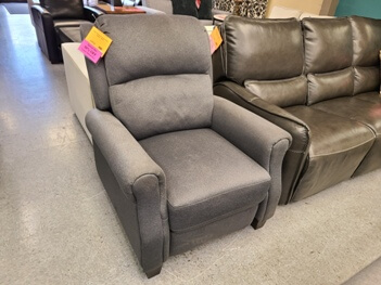 Home Meridian Devon Silver Fabric Recliner