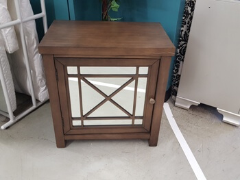 Hillsdale Espresso Finish & Mirrored Nightstand (blemish)