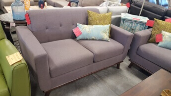 Homelegance Taupe Mid-Century Loveseat