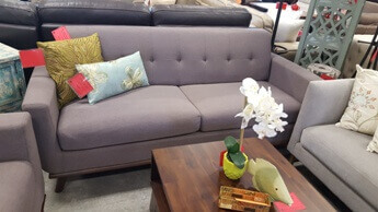 Homelegance Taupe Mid-Century Sofa