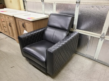 HTL Black Leather Chair (does not recline)