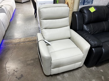 Ivory Leather Lift Chair/Power Recliner