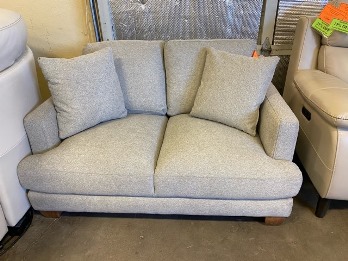 Ivory Fabric Loveseat