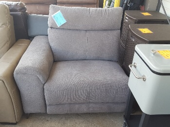 Jason Furniture Silver Fabric One-Arm Power Recliner