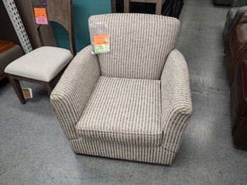 Jonathan Louis Olieroo Sisal Striped Swivel Chair