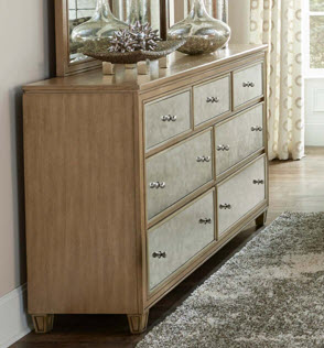 Homelegance Kalette Dresser with Mirrored Accents