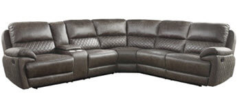Homelegance Knoxville Microsuede 3-Piece Reclining Sectional with Console