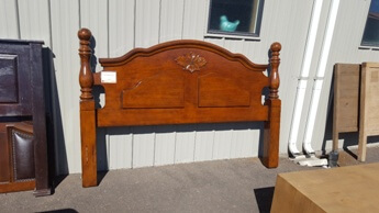 Furniture of America Carved Cherry Cal King Poster Headboard