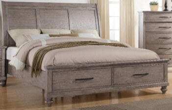New Classic La Jolla Taupe Queen Platform Storage Bed