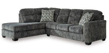 Ashley Larson Gunmetal Sectional with Left-Hand Chaise