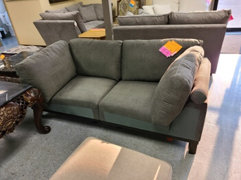 Laser Charcoal 2-Piece Loveseat