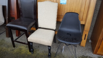 Homelegance Ivory Tweed Side Chair with Large Nailhead Trim